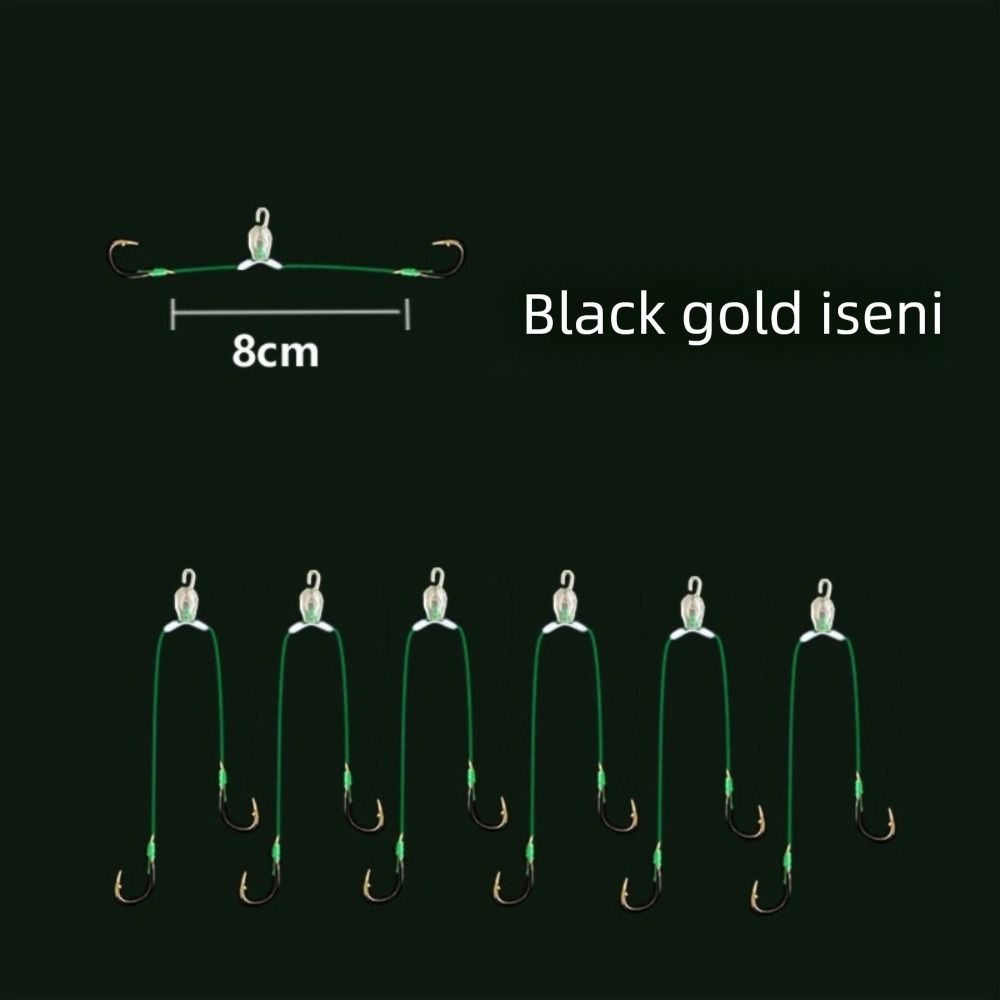 6pcs Eight Type Fishing Line Space Bifurcation Portable Space Bean Line New Swivel Tool  Tying Tool