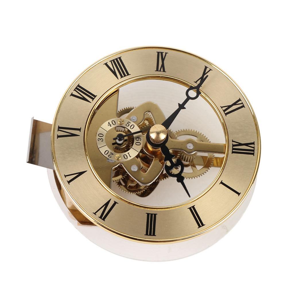 Round Shape Built in Clock Insert Metal Construction Clock Accessories  Home Decoration