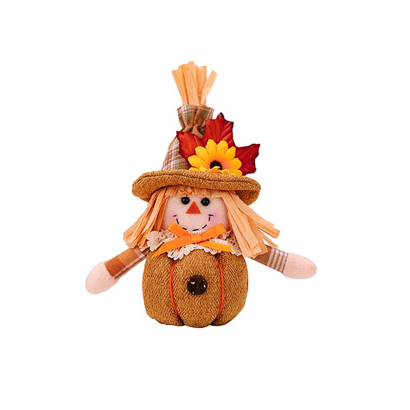 

День благодарения Искусственные кленовые листья Милое тканевое украшение Подвеска кукла-пугало Празднование 2 стиля