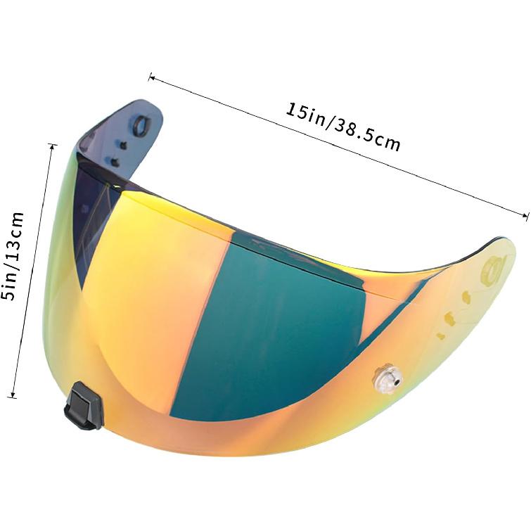Helmet Face Shield for T520/St1400/R1 Motorcycle Helmet Shield Visor Replacement for T520 St1400 R1 Anti-Fog Visors Shield Replacement(Silver Mirror)