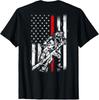 Firefighter Red US Patriotic Funny Fireman American Flag T-Shirt