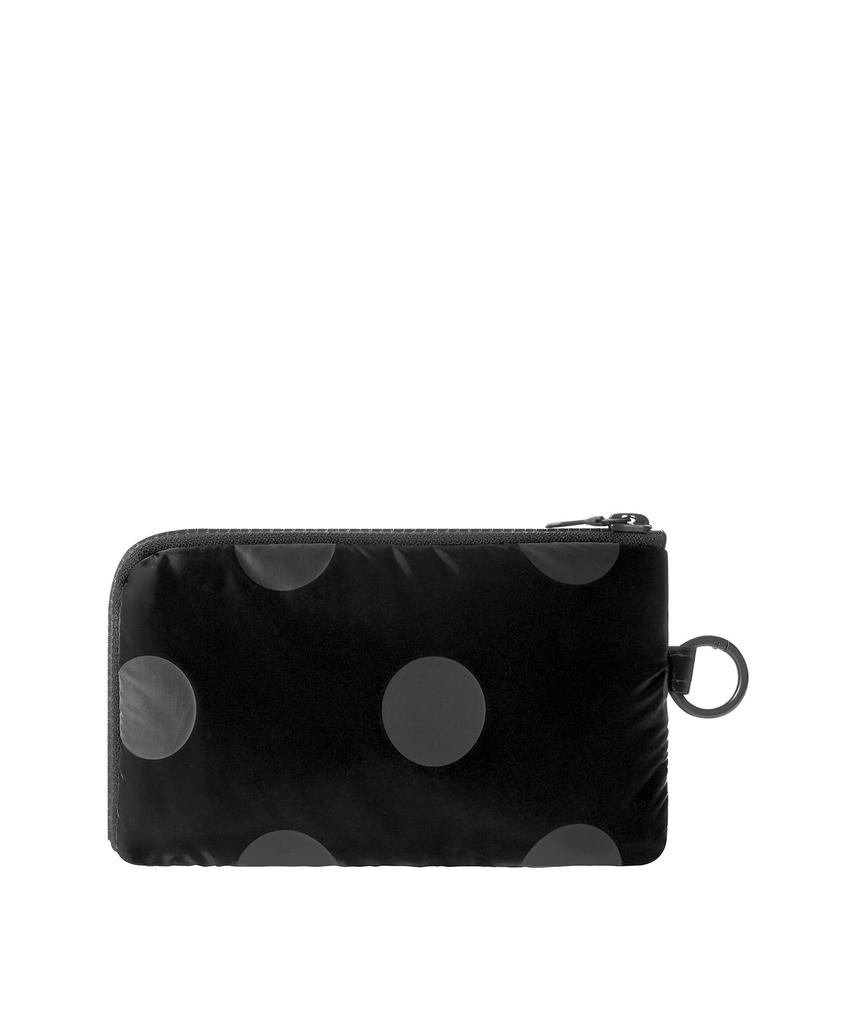 Sweetch Half Zip Wallet 001 L Glossy Black Polka Dot