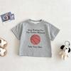 Boys Clothes Printed Ball Fashion Casual T-shirts Boutique Children's Wear Short Sleeve Tops Tees Crewneck Loose Simple Tshirts