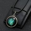 Horoscope Pendant Necklace with Extended Chain Dress Up Hypoallergenic Luminous 12 Constellation Necklace Fashion Jewelry