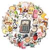 35pcs-70pcs Humorous Objects Decals Playful Food Teacher Reward Stickers DIY Stickers For Car Sticker Suitcase Phone