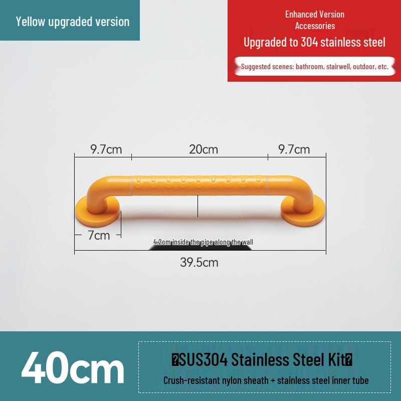 Stainless Steel Bathroom Handrail for Disabled, Elderly, and Pregnant Women