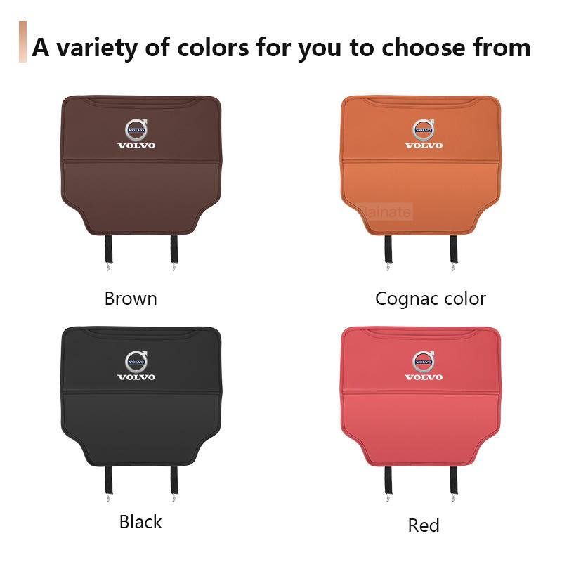 Car Seat Back Protection Anti-Kick Pad Rear Seat Storage Bag For Volvo V60 XC90 S60 XC60 S90 V90 XC40 XC70 Interior Accessories