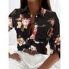 Peacock Print Casual Loose Women's Shirt Autumn Vintage Women's Oversized Shirts and Blouses Fashion Elegant Women's Tops