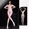 Sexy dámský lesklý body bez rozkroku Průhledný body s otevřeným rozkrokem Dlouhý rukáv Teddies Body Bodystockings Hedvábný celotělový oblek Kombinéza