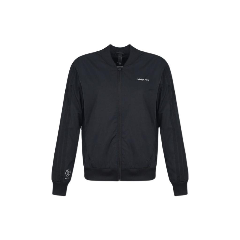 Adidas Neo Series Solid Color Sports Casual Jacket Daily Outerwear Women Black DZ7605