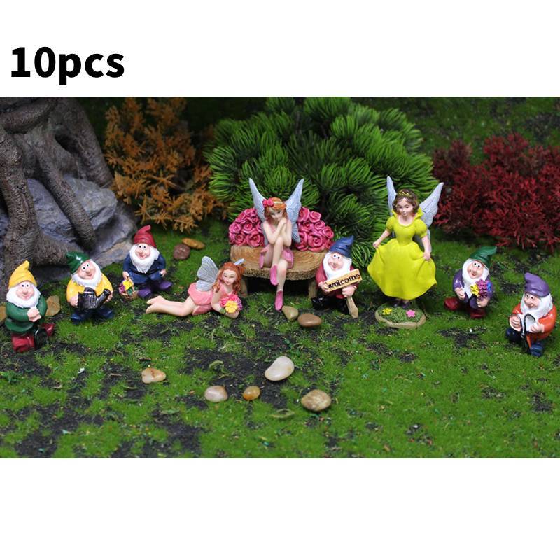 Flower Fairy Creative Miniature Resin Garden Scene With Fairy And Dwarf Decor For Gifts And Parties