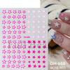 Nail Art Sticker, New Year'S Red Laser Red French Bow Atmosphere Adhesive 3D Nail Sticker