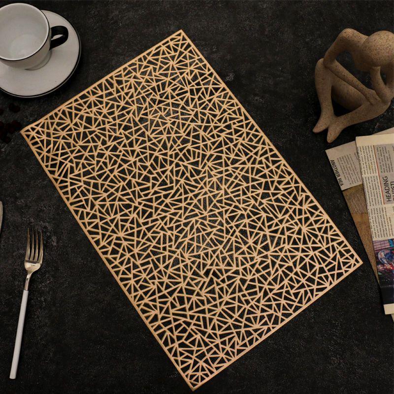 Table Mat Heat-resistant and Heat-resistant Home Decoration Mat Dining Table Bowl Mat Cup Mat Rectangular PVC