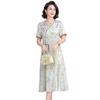 Stylish Chiffon Midi Dress for Middle-aged Women: New Chinese Summer Fashion
