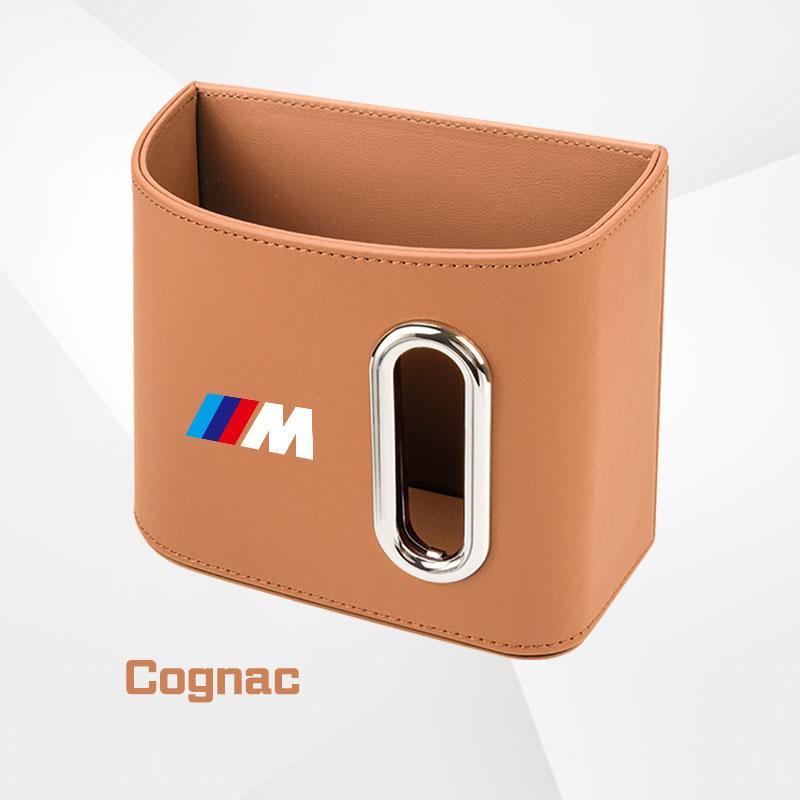 AAAOS1 Leather Car Door Storage Box For BMW X1X3X4 X5 X6 X7 1 3 5 7 Series E70 E87 F40 F48 G20 G30 Tissue Holder Backrest Organizer Bag