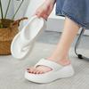 Hao Li Jia Women's Summer Thick Sole Height-Boosting Non-Slip Odor-Resistant EVA Flip Flops