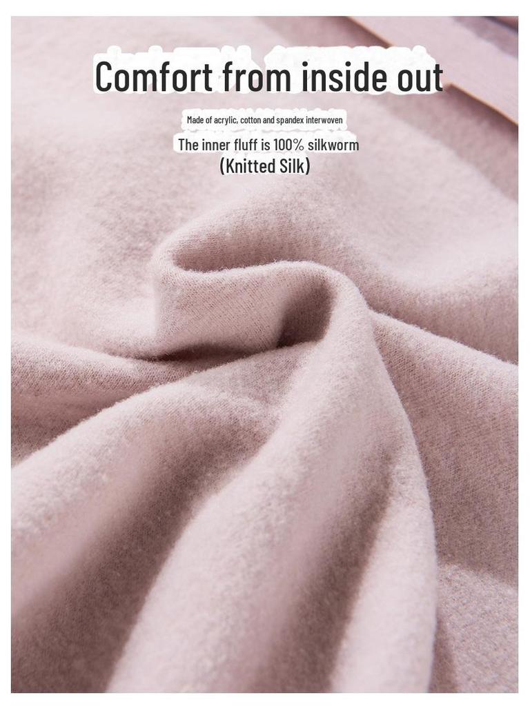 Women's Silk Warm Vest: Thickened Mulberry Silk, Brushed, Lace Top for Autumn/Winter
