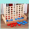 Wooden 4 Chess Connected Line Game Board Children Puzzle Toy For Kids And Educational Play