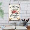 2D Flat 1pc Baseball Christian Quote Metal Sign 7.87x11.81inch - Aluminum Baseball Themed Inspirational Decor for Home, Garage, Man Cave, Sports Room