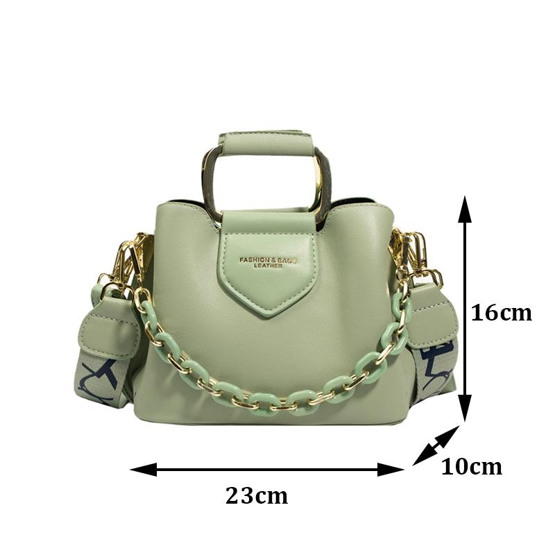 Fashion Crossbody Bucket Bag Trendy PU Shoulder Bag Women's Casual Handbag & Tote Purse CLE