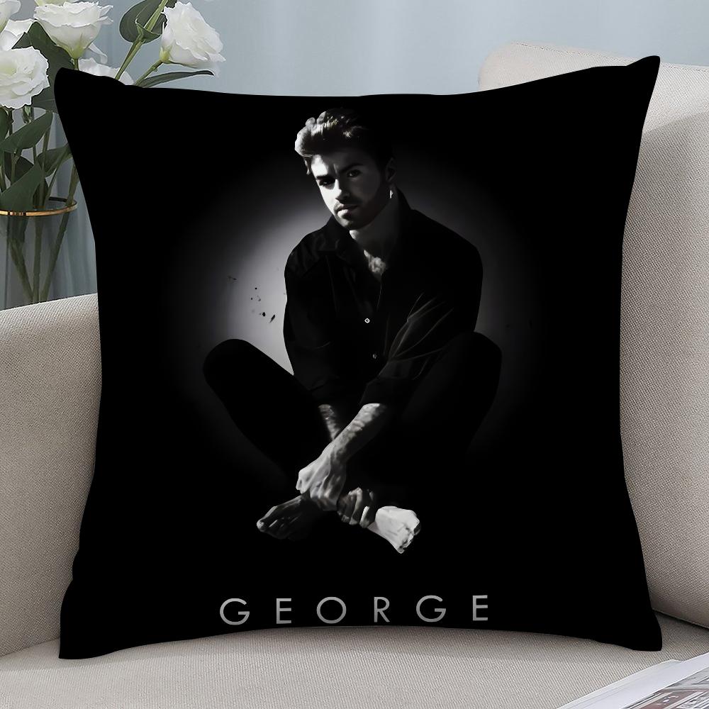 G-George Michael Singer Pillow Case Short Plush Pillow Covers Sofa Decorative Gift Home Double-sided Printing Cushion Cover
