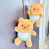 Internet celebrity yellow bear refrigerator sticker pendant apron bear plush doll cute toy personality creative magnetic doll