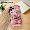 Phone Case: 2D Flat Design Suitable for iPhone 18, 17, 16, 15, 14, 13 Pro Protective Case, Couple Style, Pink Teddy Bear, Christmas and Halloween Gift