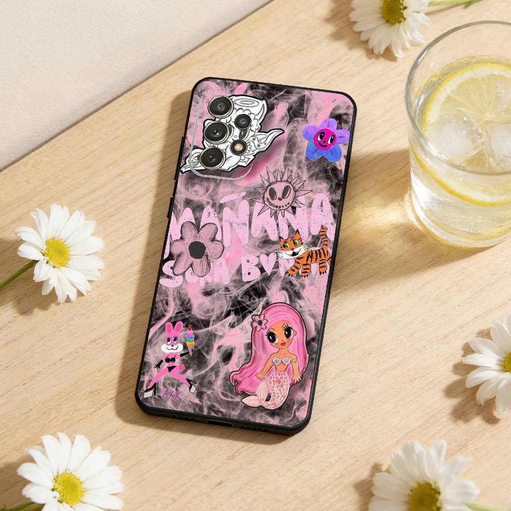 Vibrant Spring Charm M-Manana Sera Bonito Phone Case For Samsung S25,S24,S21,S22,S23,S30,Ultra,S20,Plus,Soft Black Shell