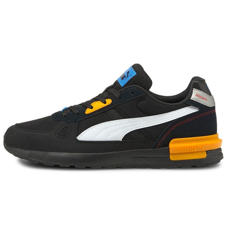 Puma Graviton Pro Retro Versatile Shock Absorbing Durable Low Top Casual Running Shoes Unisex Sneaker Black Yellow Blue 380736-04