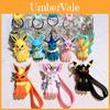 Creative Pikachu Eevee Keychain Lovely Car Keyring Silicone Gift For Friends