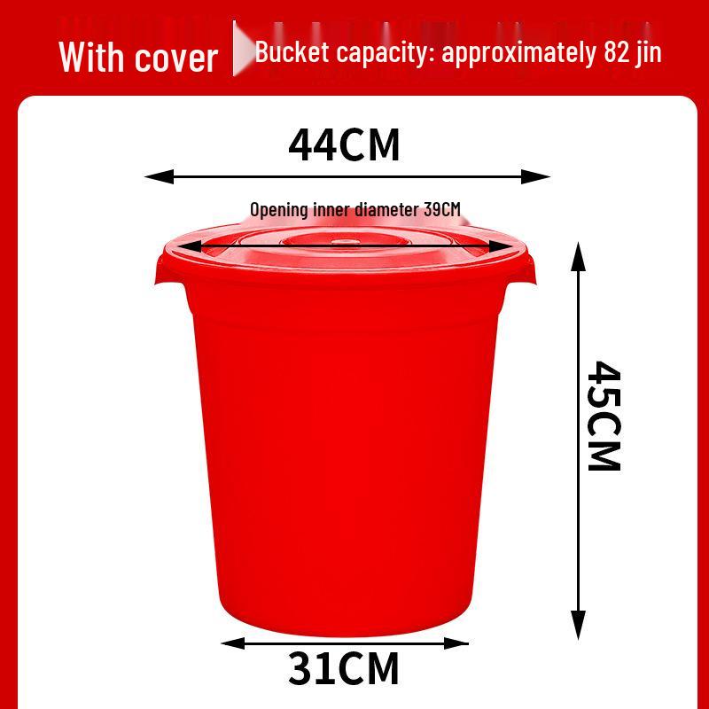 Large Food-Grade Plastic Water Storage Bucket - Extra Capacity & Thickened Design