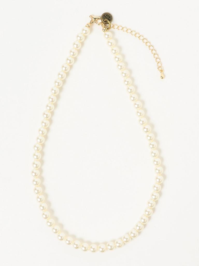 Beams Boy Pearl Choker Set for Women, White, One Size