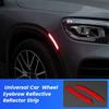 2Pc Car Wheel Eyebrow Reflective Sticker Trim Universal Car Reflector Strip-Safety Warning Tape Reflective Sticker