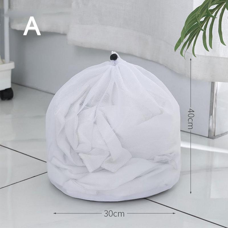 Drawstring Mesh Bag Laundry Bag Washing Large Capacity Mesh Wash Bag for Blouses, Hosiery, and Underwear for Travel and Laundry