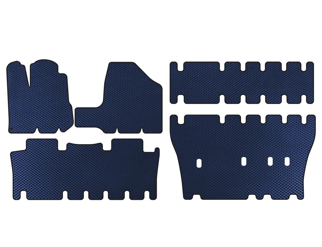 Коврики EVA (3 ряда, Синий) для Toyota Sienna 2003-2009 гг