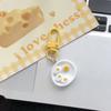 Cute Breakfast Plate Pendant Fun Simulation Food Play Keychain Creative Toast Banana Key Ring Accessorie Girly Heart Bag Lanyard