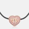 METROCITY JEWELRY Cuore Sterling Silver Rose Necklace A243SN1229RPP