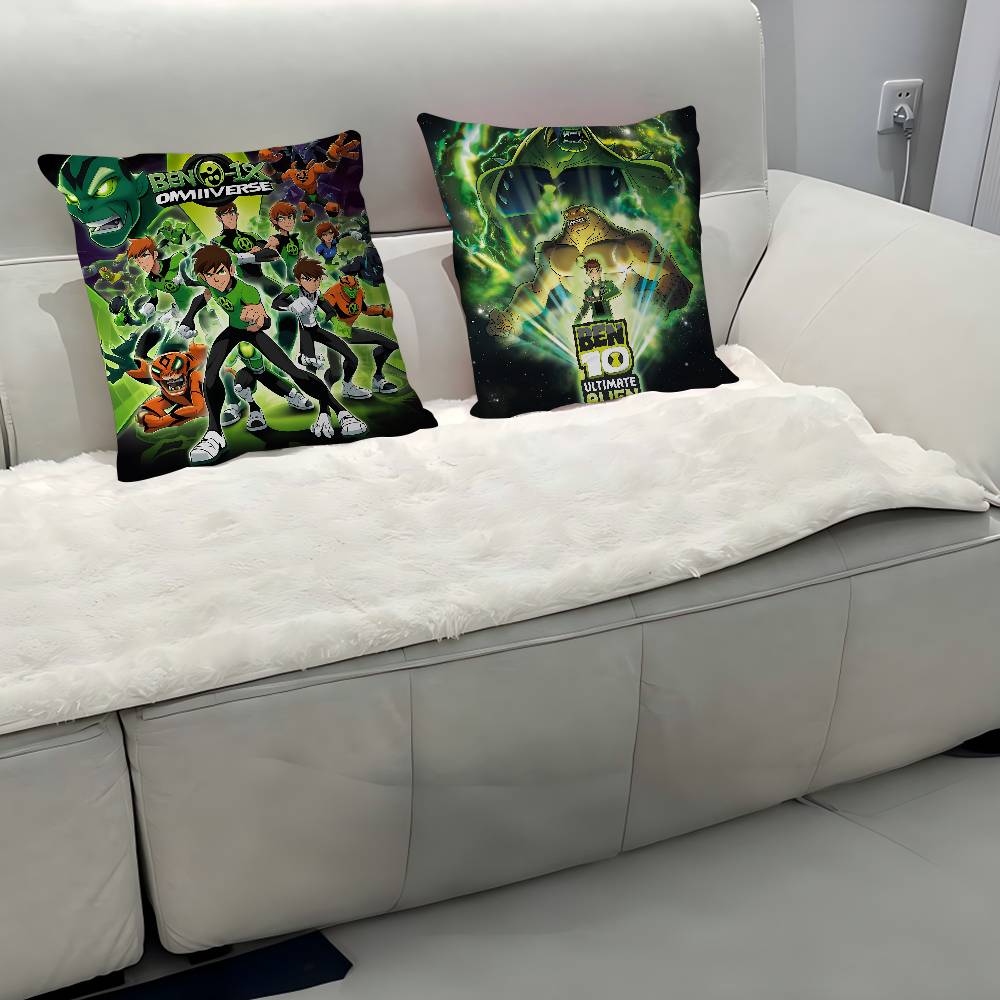 B-Ben10 Animiertes Kissen Anime Kissen Sofa Bett Kopfkissenbezug Kissenbezug 45x45 Cm Mode