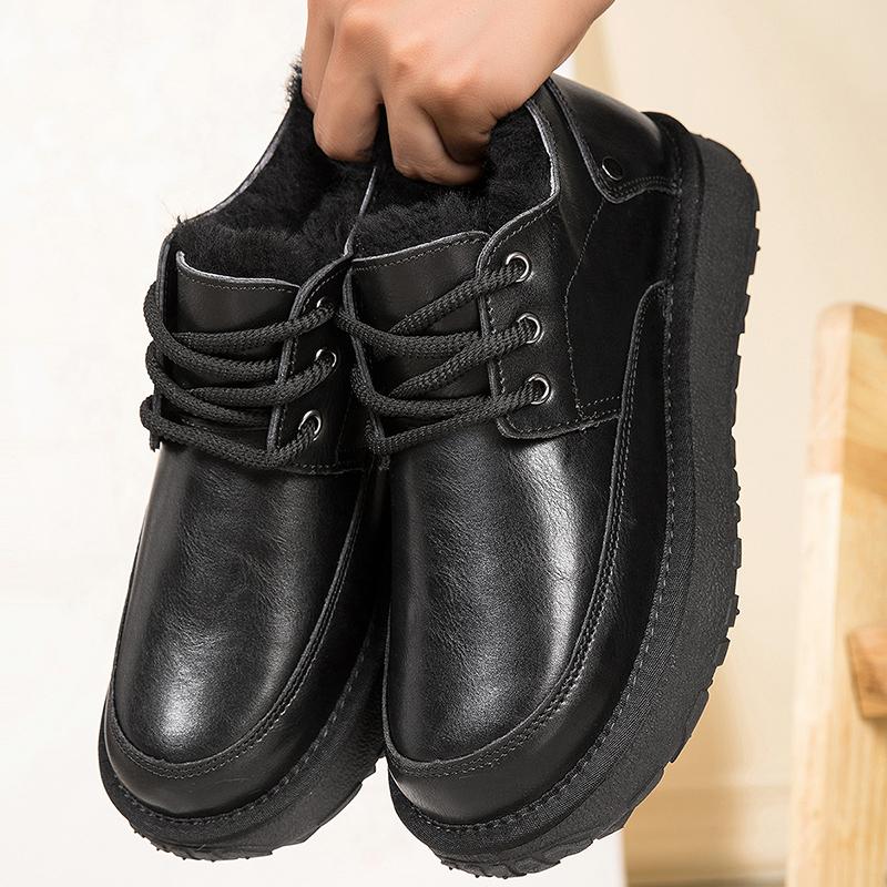 Men's Snow Boots, Sports Shoes, Winter Men's Thickened Plush Warm Ankle Boots, Anti-slip Outdoor Shoes,Snow Boots, Walking Shoes