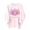 Women's Christmas Tree Printed Fashionable Round-neck Long-sleeved Sweatshirt Top