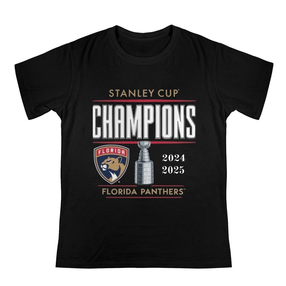 Soft Cotton t shirt. Florida Panthers Stanley Cup Champions 2025 Unisex T-Shirt XL