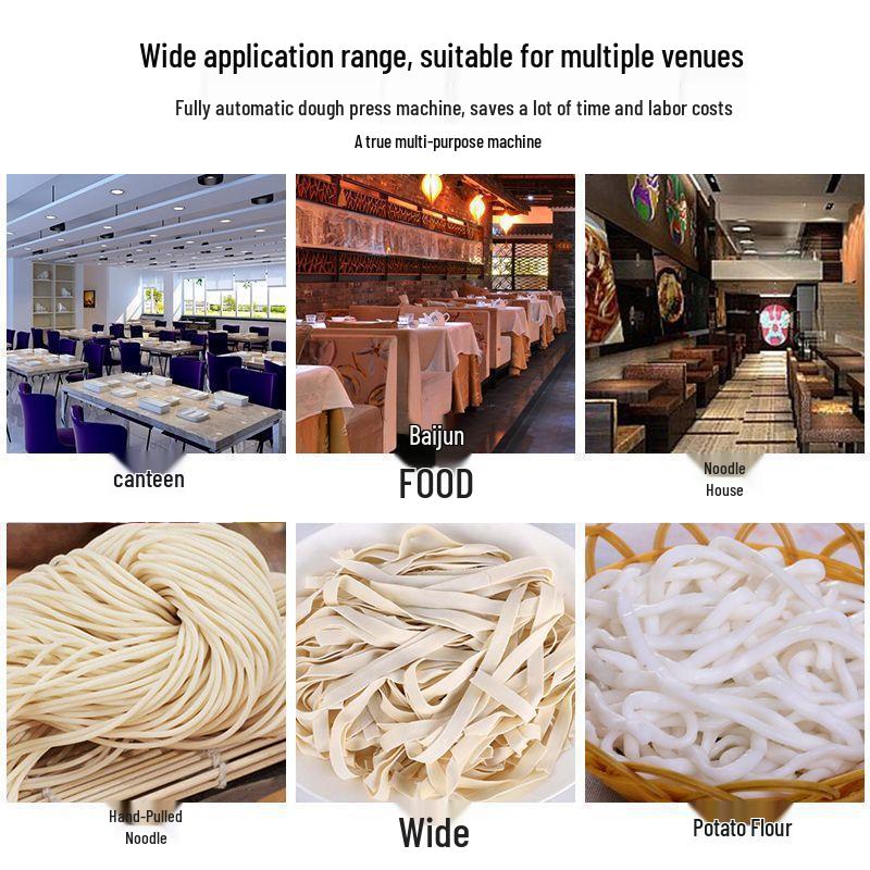 Electric Ramen & Noodle Maker: Automatic Commercial Potato Starch Knife-Cut & Horizontal Machine