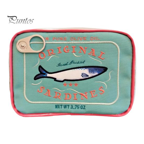 

Консервированные сардины косметичка большой емкости застежка-молния изысканные узоры вышивки портативная дорожная косметичка органайзер для косметики розовый