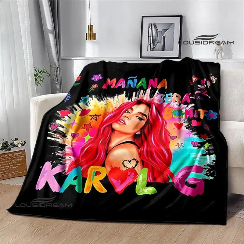 Karol G Fashion Printed Blanket Thin Blanket Soft and Comfortable Blanket Home Travel Blanket Bed Linings Birthday Gift
