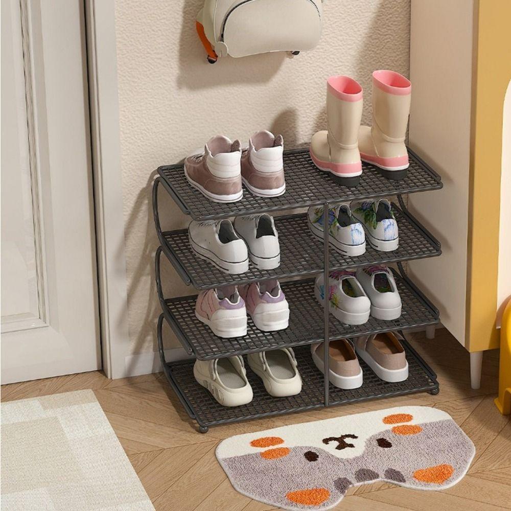 Large Capacity Multi-layer Shoe Rack Iron Shoe Organizer Multi-functional Kitchen Shelf Bedroom