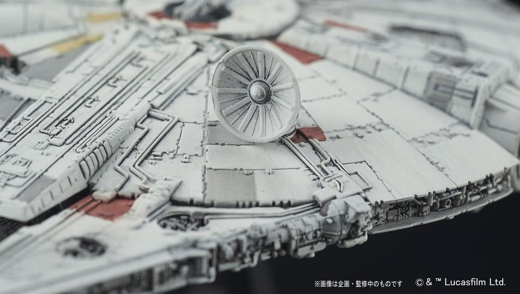 BANDAI SPIRITS Star Wars Vehicle Model 006 Millennium Falcon Plastic Model Packaging Pre-Colored (New Version)