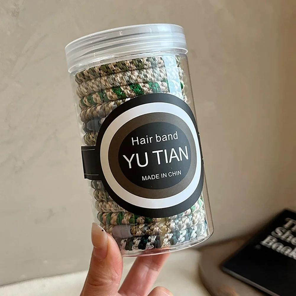 15Pcs Woven High Elasticity Hair Bands for Women's Hair Tie Basic Rubber Bands Thickened High Ponytail Headband Hair Accessories