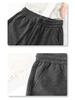 Gray Glitter High-Waisted Wide-Leg Elastic Drawstring Pants for Women - Spring/Autumn 2025