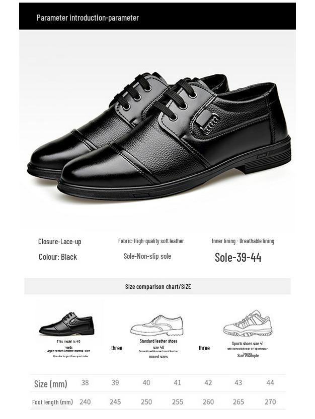 2025 Men's Casual British Style Leather Office Shoes - Spring Formal, Soft Low-Top Lace-Up