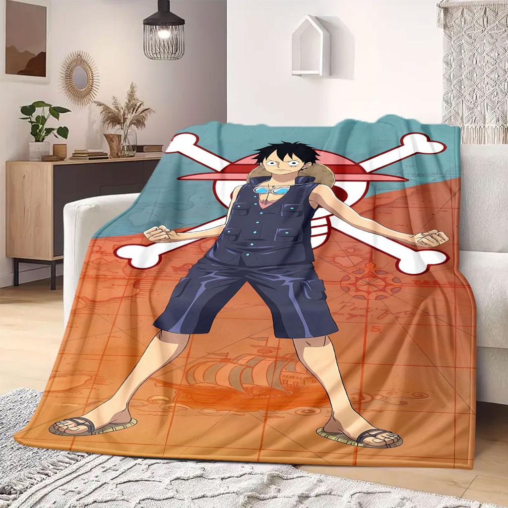 OnePiece Anime Flannel Blanket Warm,Comfortable,Suitable for Bedrooms,Sofas,Beds,Chairs,Picnics,Travel